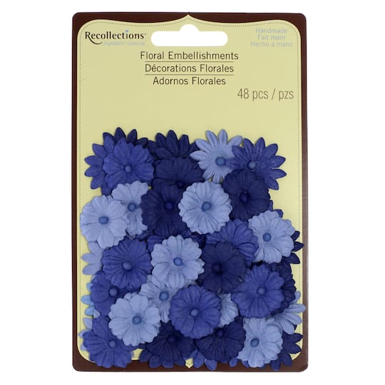 12 Packs: 48 ct. (576 total) Blue Button Daisy Embellishments by Recollections™